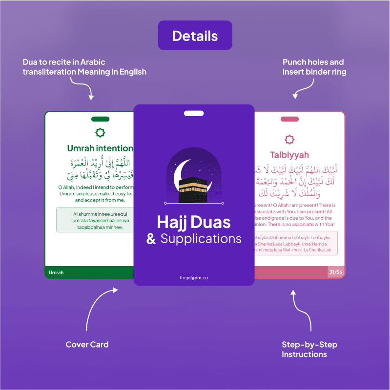 Hajj Dua Cards Digital - Instant PDF Download