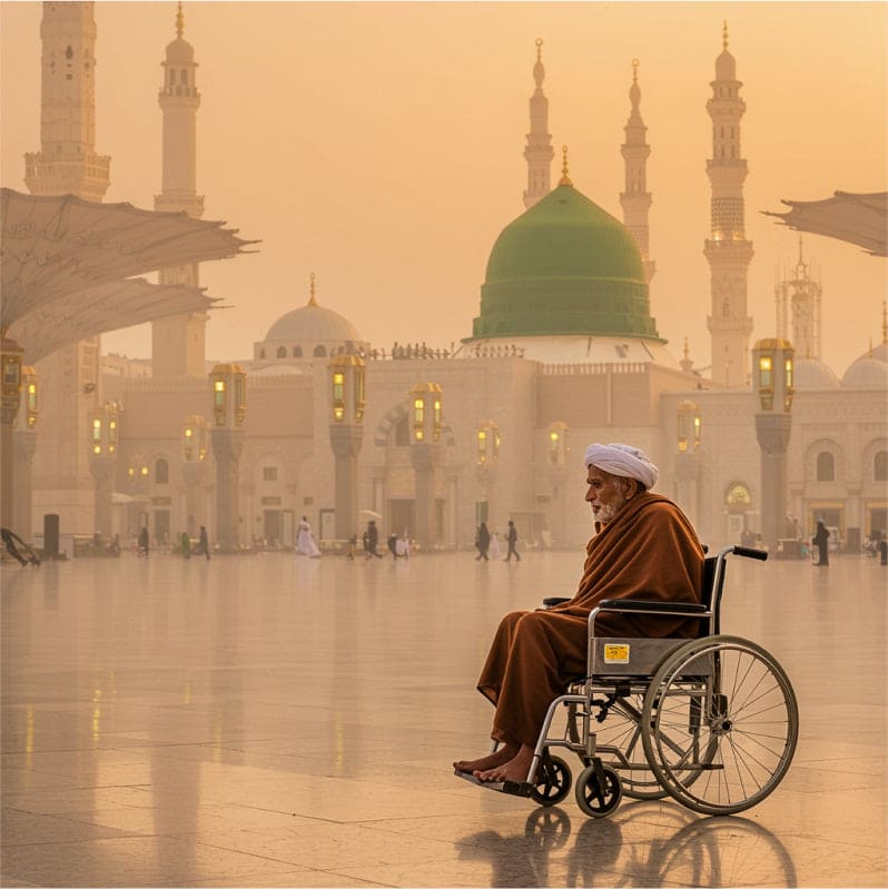 Wheelchair donation in Madinah