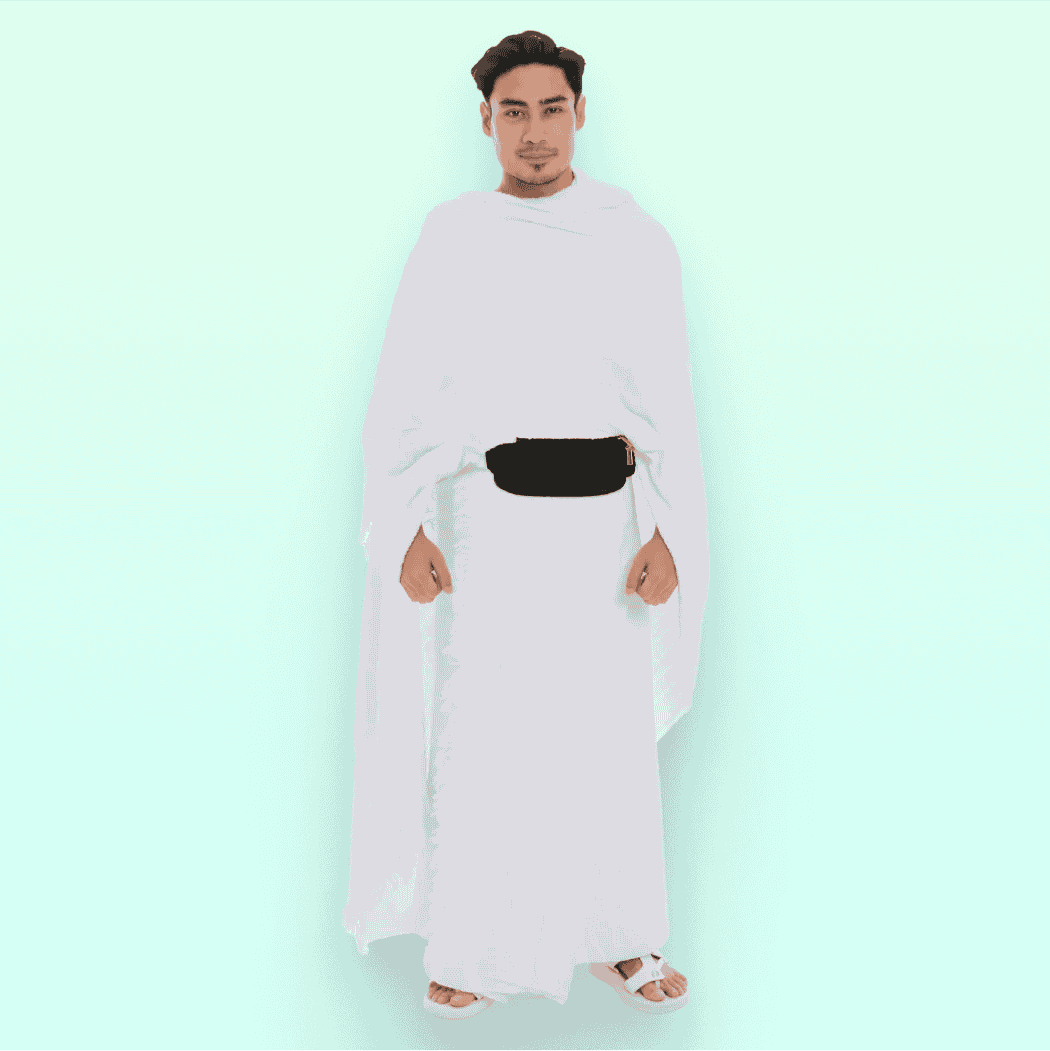 muslim_man_wearing_a_black_hajj and_ihram_waist_bag